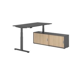 Hammerbacher VXDSM16SBGGGE Hammerbacher Sitz-Steh-Kombi 160x80cm gp/gp/gp/ei