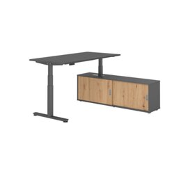 Hammerbacher VXDSM16SBGGGR Hammerbacher Sitz-Steh-Kombi 160x80cm gp/gp/gp/a.ei