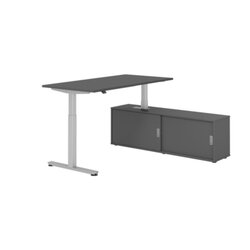 Hammerbacher VXMST16SBGSGG Hammerbacher Sitz-Steh-Kombi 160x80cm gp/si/gp/gp