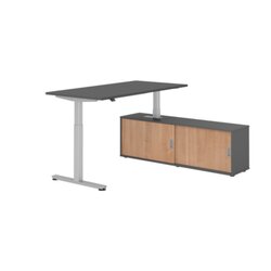 Hammerbacher VXMST16SBGSGN Hammerbacher Sitz-Steh-Kombi 160x80cm gp/si/gp/nu
