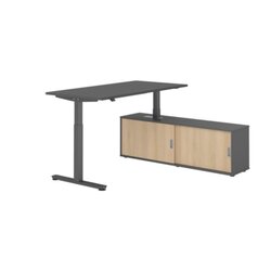Hammerbacher VXMST16SBGGGE Hammerbacher Sitz-Steh-Kombi 160x80cm gp/gp/gp/ei