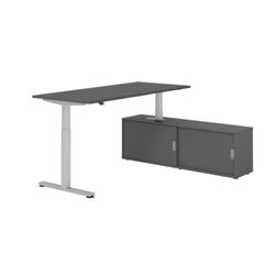 Hammerbacher VXMST19SBGSGG Hammerbacher Sitz-Steh-Kombi 180x80cm gp/si/gp/gp