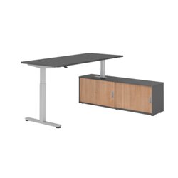 Hammerbacher VXMST19SBGSGN Hammerbacher Sitz-Steh-Kombi 180x80cm gp/si/gp/nu