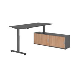 Hammerbacher VXMST19SBGGGN Hammerbacher Sitz-Steh-Kombi 180x80cm gp/gp/gp/nu