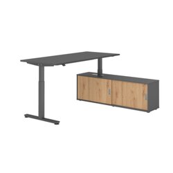 Hammerbacher VXMST19SBGGGR Hammerbacher Sitz-Steh-Kombi 180x80cm gp/gp/gp/a.ei