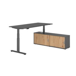 Hammerbacher VXDSM19SBGGGR Hammerbacher Sitz-Steh-Kombi 180x80cm gp/gp/gp/a.ei