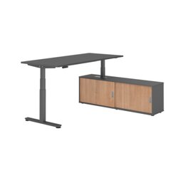Hammerbacher VXDSM19SBGGGN Hammerbacher Sitz-Steh-Kombi 180x80cm gp/gp/gp/nu