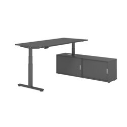 Hammerbacher VXDSM19SBGGGG Hammerbacher Sitz-Steh-Kombi 180x80cm gp/gp/gp/gp