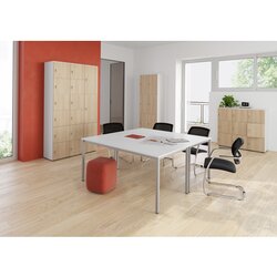 Hammerbacher Schließfachschrank 400 x 2.156 x 420 mm (B x H x T) 6 Fächer eiche