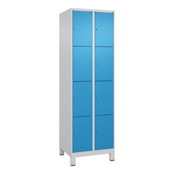 C+P Schließfachschrank Evolo PLUS mit Standfuß 8 Fächer lichtgrau