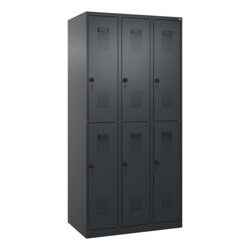 C+P 04930030S10139 C+P Spind Evolo PLUS Doppel 6Fächer 1850x900x500 sgr/sgr