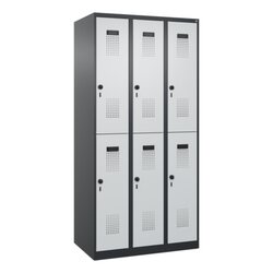 C+P 04930030S10134 C+P Spind Evolo PLUS Doppel 6Fächer 1850x900x500 sgr/lgr