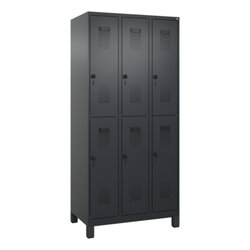 C+P 04931030S10141 C+P Spind Evolo PLUS Doppel 6Fächer 1950x900x500 sgr/sgr