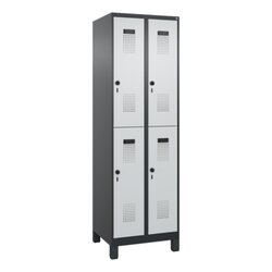 C+P 04931020S10142 C+P Spind Evolo PLUS Doppel 4Fächer 1950x600x500 sgr/lgr