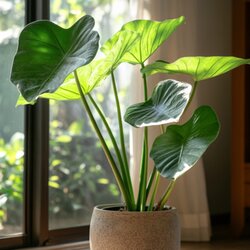 Zimmerpflanze XXL Alocasia Portodora, Neutralware
