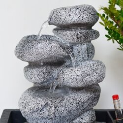 Zimmerpflanze Bonsai Wasserfall-Set Stones, Neutralware
