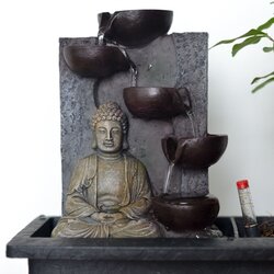 Zimmerpflanze Bonsai Wasserfall Set Buddha, Neutralware