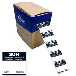 Avery Zweckform DLSSUNREV-1000 Avery Zweckform Küchenetikett SO 25x25mm 1000St abl sw/ws