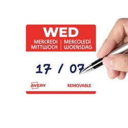 Avery Zweckform Küchenetikett 25 x 25 mm (B x H) Wednesday