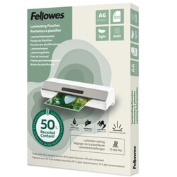 Fellowes® 100143438 Fellowes Laminierfolie A6 light matt 100St