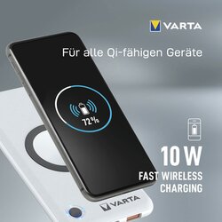 Varta Powerbank Wireless 77,5 x 15 x 157,5 mm (B x H x T)
