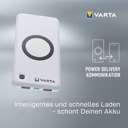 Varta Powerbank Wireless 77,5 x 15 x 157,5 mm (B x H x T)