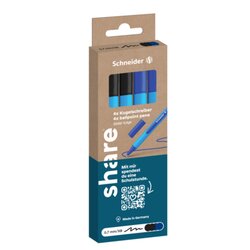 share 4-0044 share Kugelschreiber 2xbl/2xsw 4St