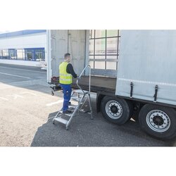 MUNK Podestleiter inkl. Handlauf max. Arbeitshöhe 2,4 m