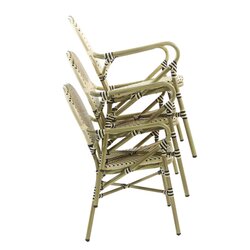 FEROS Gartenstuhl Tango weiß/schwarz