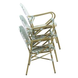 FEROS Gartenstuhl Tango weiß/pastellgrün