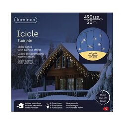 LUMINEO Lichterkette Icicle 20 m