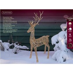 LUMINEO Lichtfigur Rentier 110 x 270 x 43 cm (B x H x T)