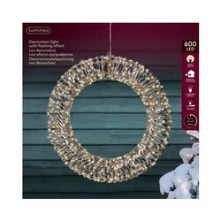 LUMINEO Lichtfigur Kranz 50 x 8 cm (Ø x T)