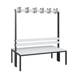 C+P Umkleidebank Solid Kunststoff 1.500 x 1.716 x 770 mm (B x H x T) ohne Schuhrost