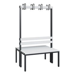 C+P Umkleidebank Solid Kunststoff 1.000 x 1.716 x 770 mm (B x H x T) ohne Schuhrost