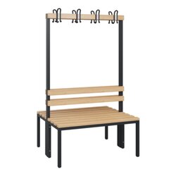 C+P Umkleidebank Solid Holz 1.000 x 1.716 x 770 mm (B x H x T) ohne Schuhrost