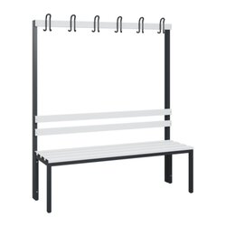 C+P Umkleidebank Solid Kunststoff 1.500 x 1.716 x 412 mm (B x H x T) ohne Schuhrost