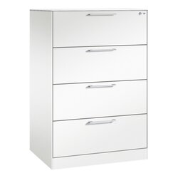 C+P Hängeregistraturschrank Asisto 800 x 1.310 x 600 mm (B x H x T) 2-bahnig verkehrsweiß