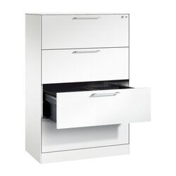 C+P Hängeregistraturschrank Asisto 800 x 1.310 x 435 mm (B x H x T) 2-bahnig verkehrsweiß