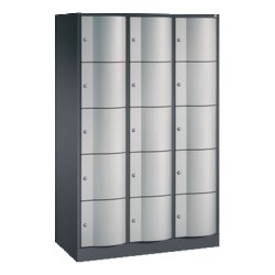 C+P 8570372S10089 C+P Schließfachschrank 15Fä 1950x1150x540mm sgr/wsalu