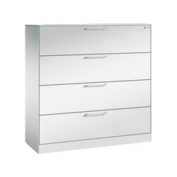 C+P Hängeregistraturschrank Asisto 1.200 x 1.310 x 435 mm (B x H x T) 3-bahnig lichtgrau