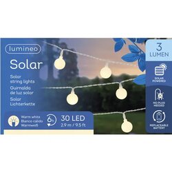 LUMINEO Solarleuchte Lichterkette Kugel