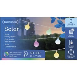 LUMINEO Solarleuchte Lichterkette Kugel