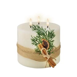 LUMINEO 487517 Lumineo Kerze Wachs LED 15x15cm cr