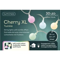 LUMINEO Lichterkette Cherry XL Kugel