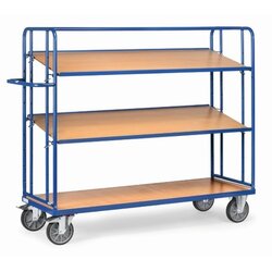 fetra 4296 fetra Etagenwagen 3Holzböden 1650x1560x610mm
