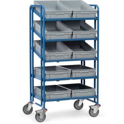 fetra 1372 fetra Eurokastenwagen 5Böden +10Kästen 820x610mm