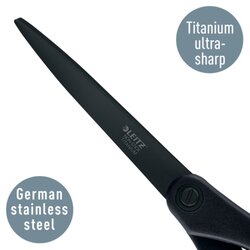 Leitz Universalschere Titan Anti-Haft asymmetrisch, gerade, Langauge Länge 180 mm