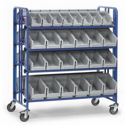 fetra 2892 fetra Montagewagen 4Böden 1280x2x315mm +Kästen