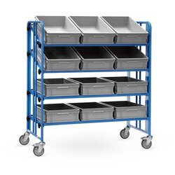 fetra 2896 fetra Montagewagen 4Böden 1280x658mm +Kästen